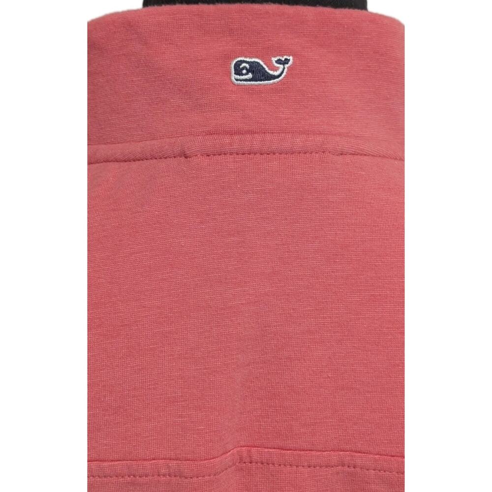 Vineyard Vines Edgartown 1/4 Zip Pullover Men's Size L Coral Pima Cotton Blend - Picture 2 of 11